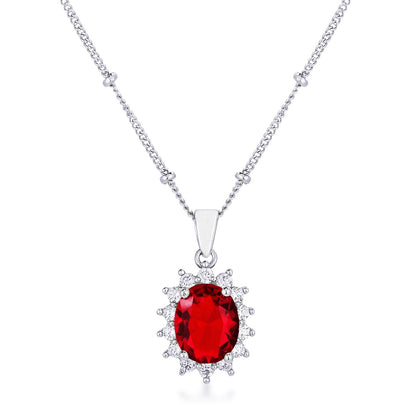Chesna Oval Mystic Halo Pendant