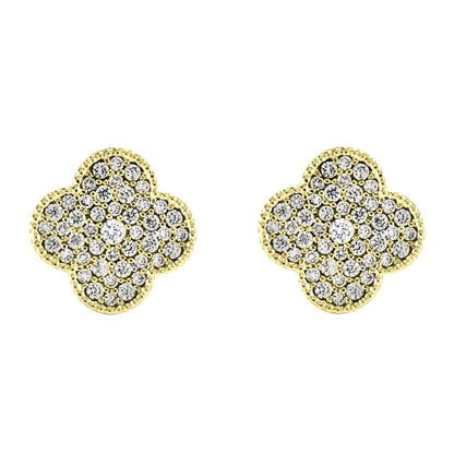 Connie CZ Clover Stud Earrings