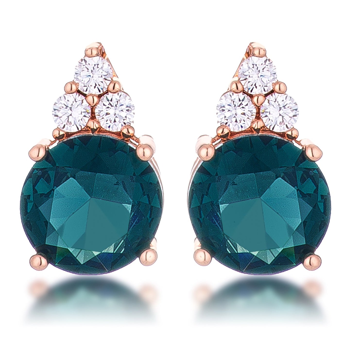 Abigail 9mm Round CZ Stud Earrings | 3ct