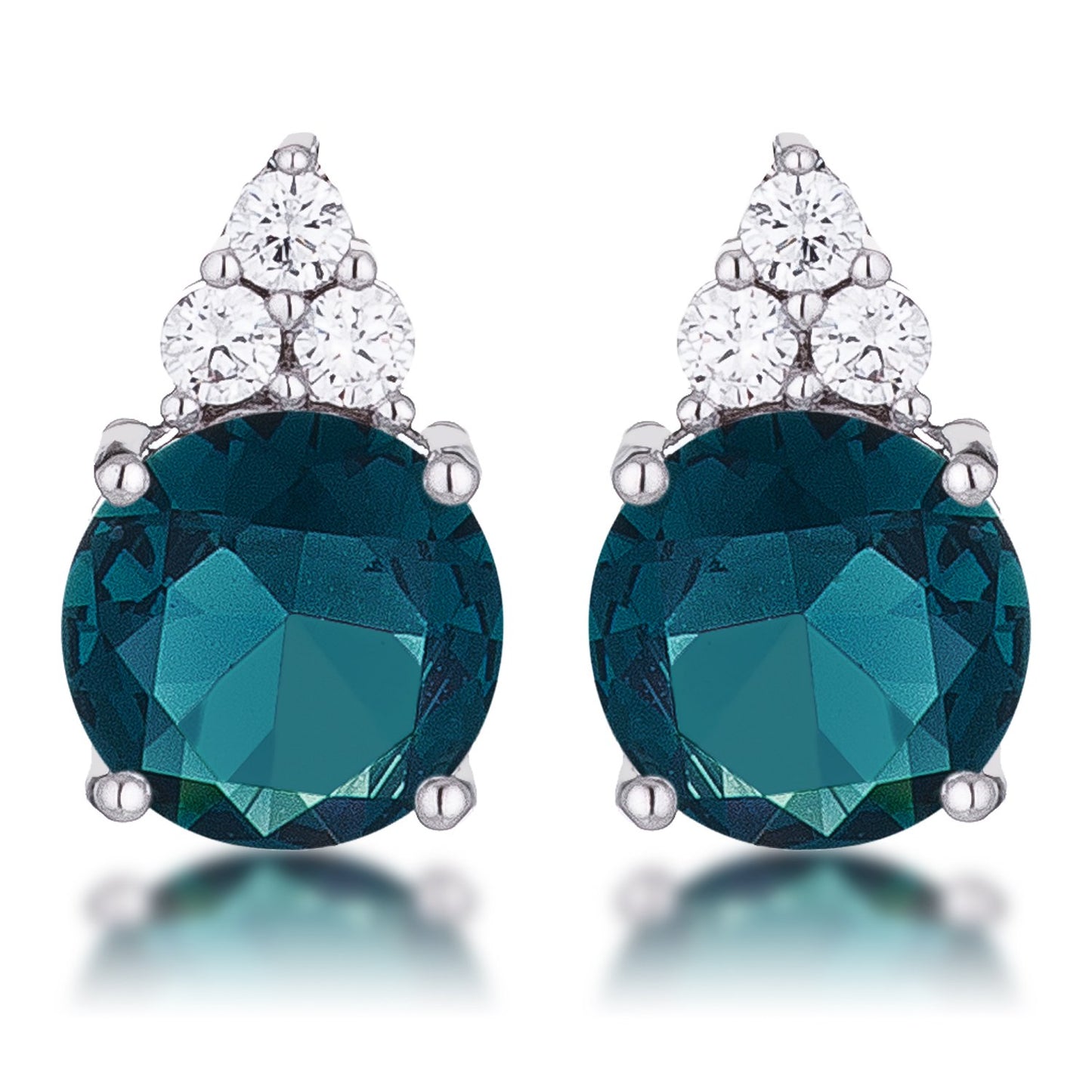 Abigail 9mm Round CZ Stud Earrings | 3ct