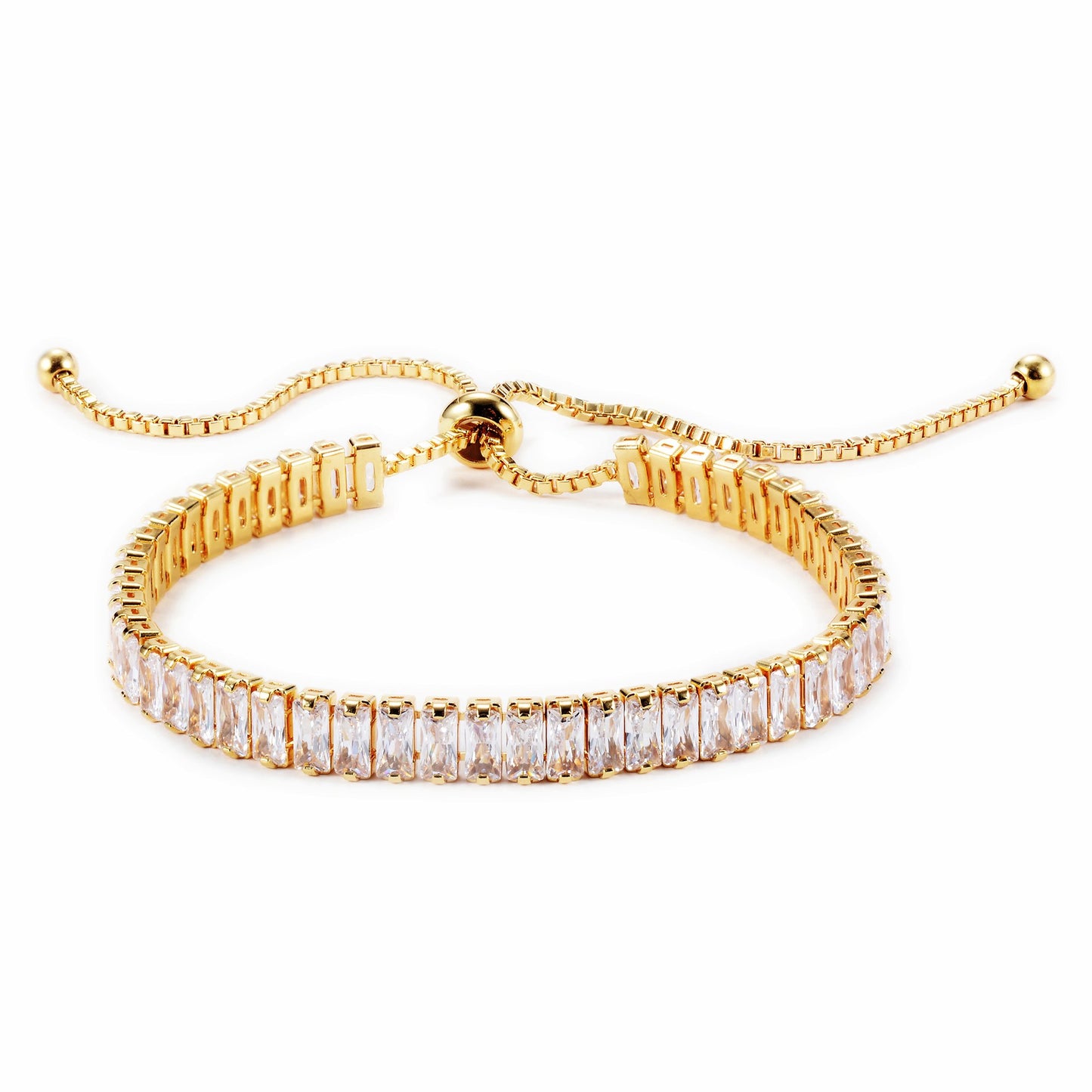 Ferra 5mm Radiant CZ Silver Tennis Bolo Bracelet
