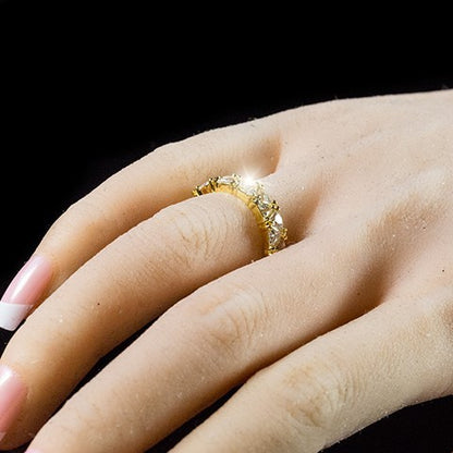 Freya 4mm Trillion Cut Eternity Band Ring | 6ct
