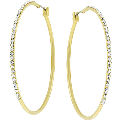 Gwen CZ Rose Gold Large Hoop Earrings