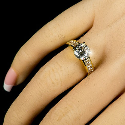 Isodra 8mm Round Solitaire Engagement Ring | 2ct - Beloved Sparkles