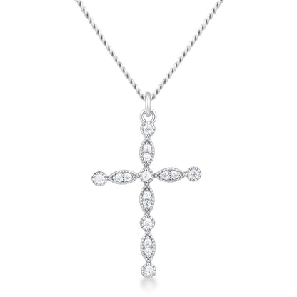 Jelana Vintage CZ Cross Pendant