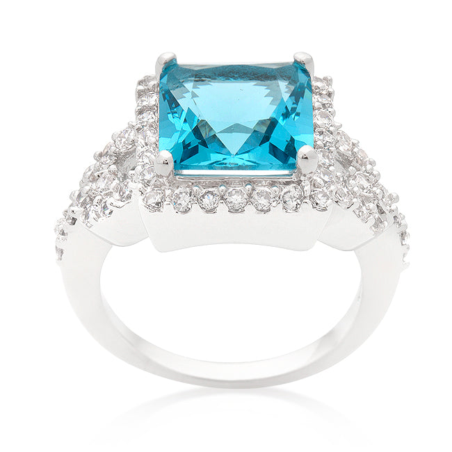 Kara 10mm Princess CZ Halo Ring | 5.6ct