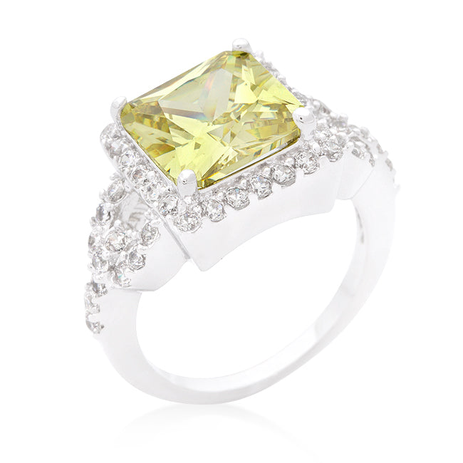 Kara 10mm Princess CZ Halo Ring | 5.6ct