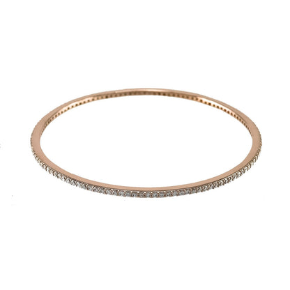 Katly CZ Rose Goldtone Stackable Bangle Bracelet
