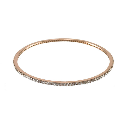 Katly CZ Rose Goldtone Stackable Bangle Bracelet