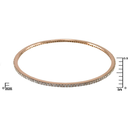 Katly CZ Rose Goldtone Stackable Bangle Bracelet