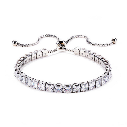 Keeley 4mm Princess CZ Tennis Bolo Bracelet - Beloved Sparkles