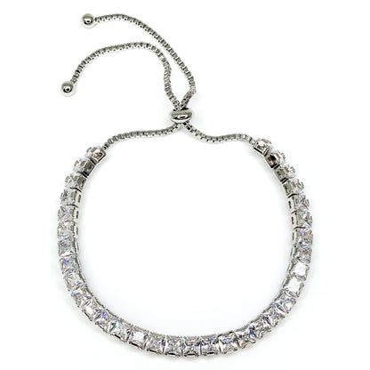 Keeley 4mm Princess CZ Gold Tennis Bolo Bracelet