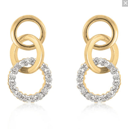 Leola trio hooplet fashion dangle earrings | 0.5ct