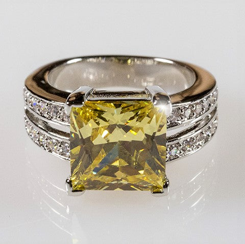 Lola 11mm Princess CZ Engagement Ring | 7.5ct