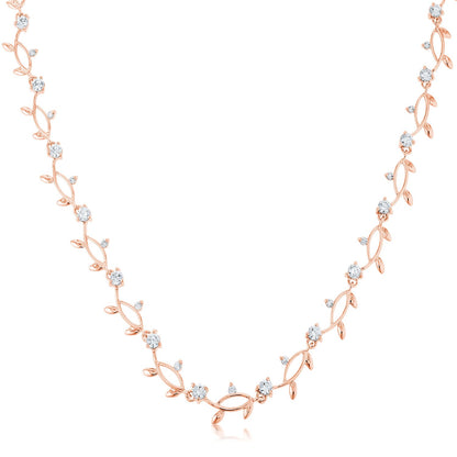 Nathana Romantic Floral Vine Necklace | 16"