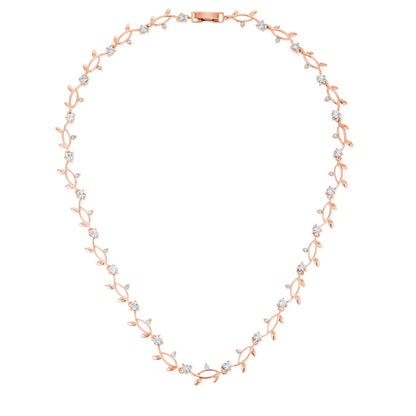 Nathana Romantic Floral Vine Necklace | 16"