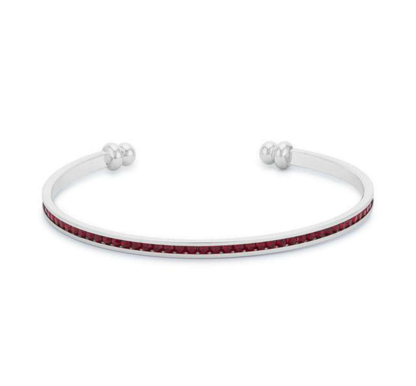 Nico Clear Cubic Zirconia Silver Cuff Bracelet