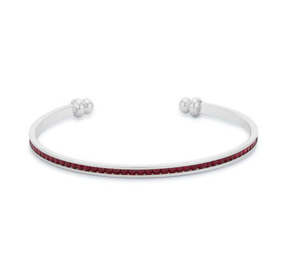 Nico Clear Cubic Zirconia Silver Cuff Bracelet