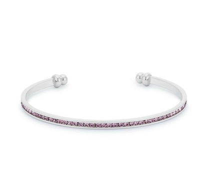 Nico Clear Cubic Zirconia Silver Cuff Bracelet