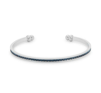Nico Clear Cubic Zirconia Silver Cuff Bracelet