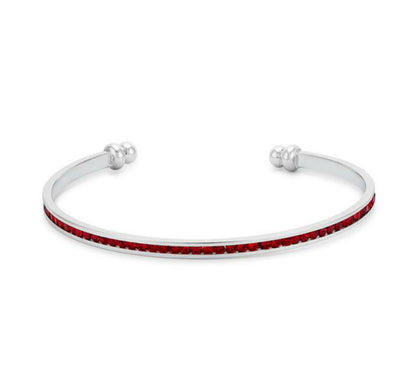 Nico Clear Cubic Zirconia Silver Cuff Bracelet