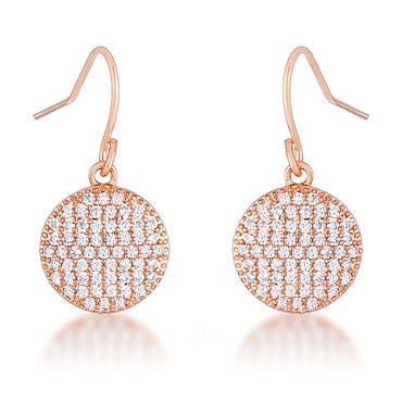 Olva Pave CZ Disk Earrings | 0.6ct