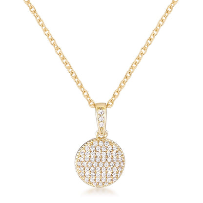 Olva Elegant CZ Disk Fashion Pendant