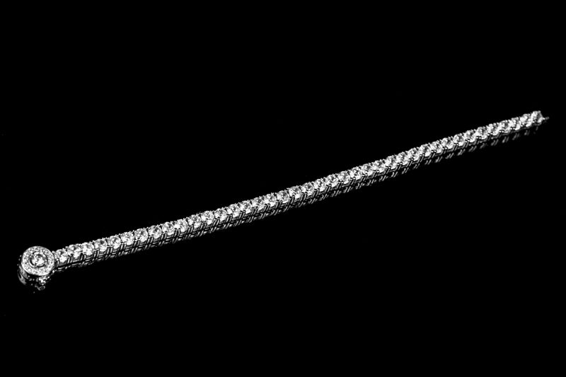 Pavana Vintage Clasp Round CZ Tennis Bracelet | 7.25in - Beloved Sparkles