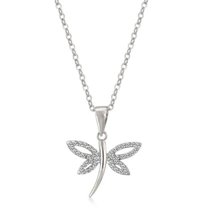 Quin CZ Dragonfly Pendant