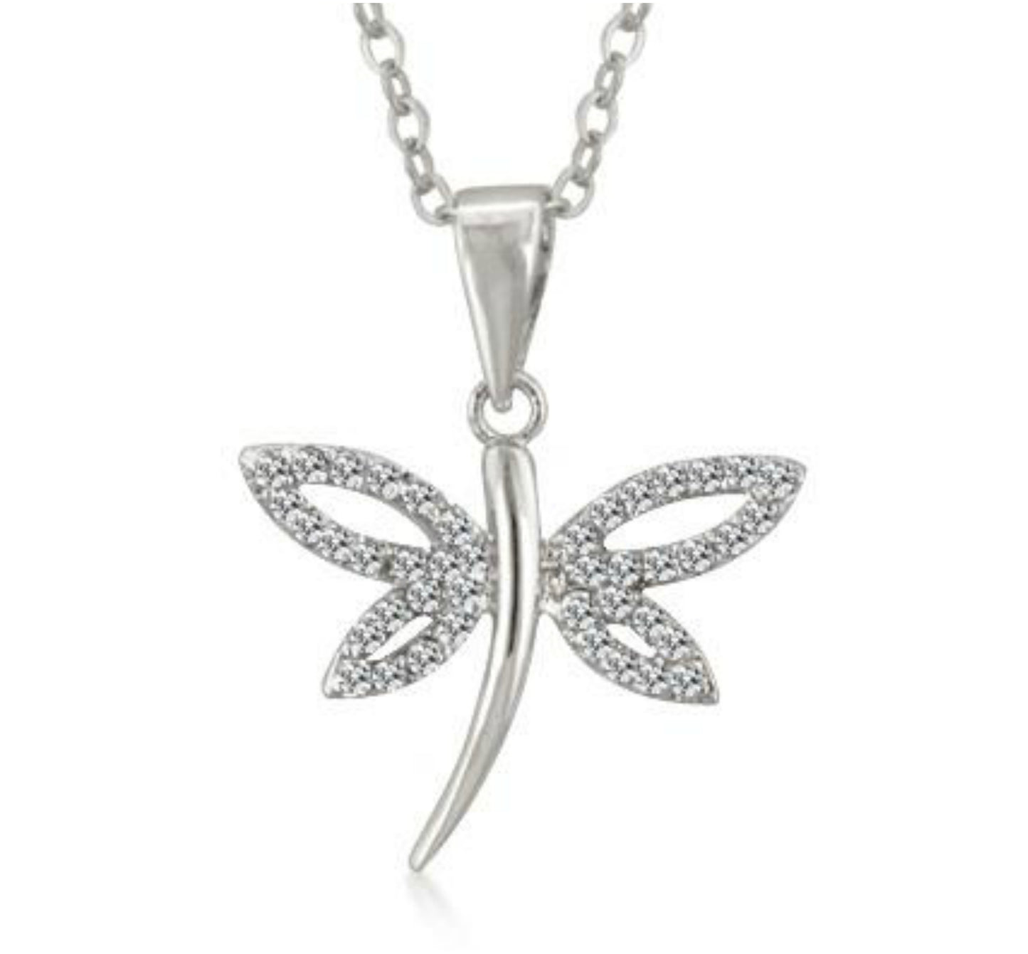 Quin CZ Dragonfly Pendant