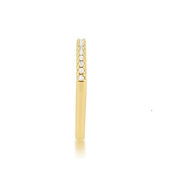 Rina Delicate 2mm CZ  Band Ring