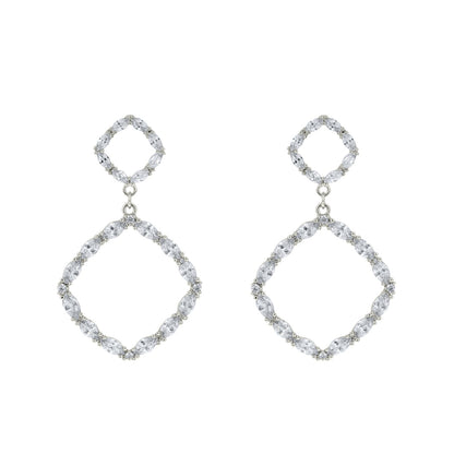 Shea Marquise CZ Cushion Dangle Earrings - Beloved Sparkles
