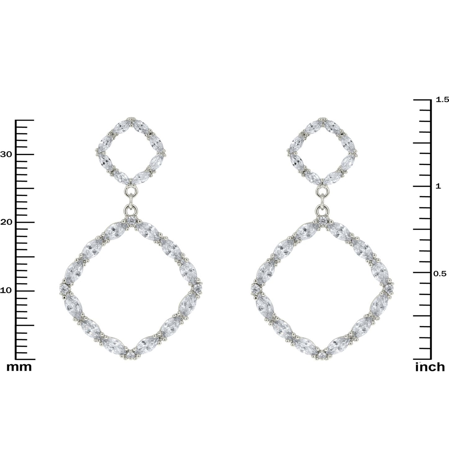 Shea Marquise CZ Cushion Dangle Earrings - Beloved Sparkles