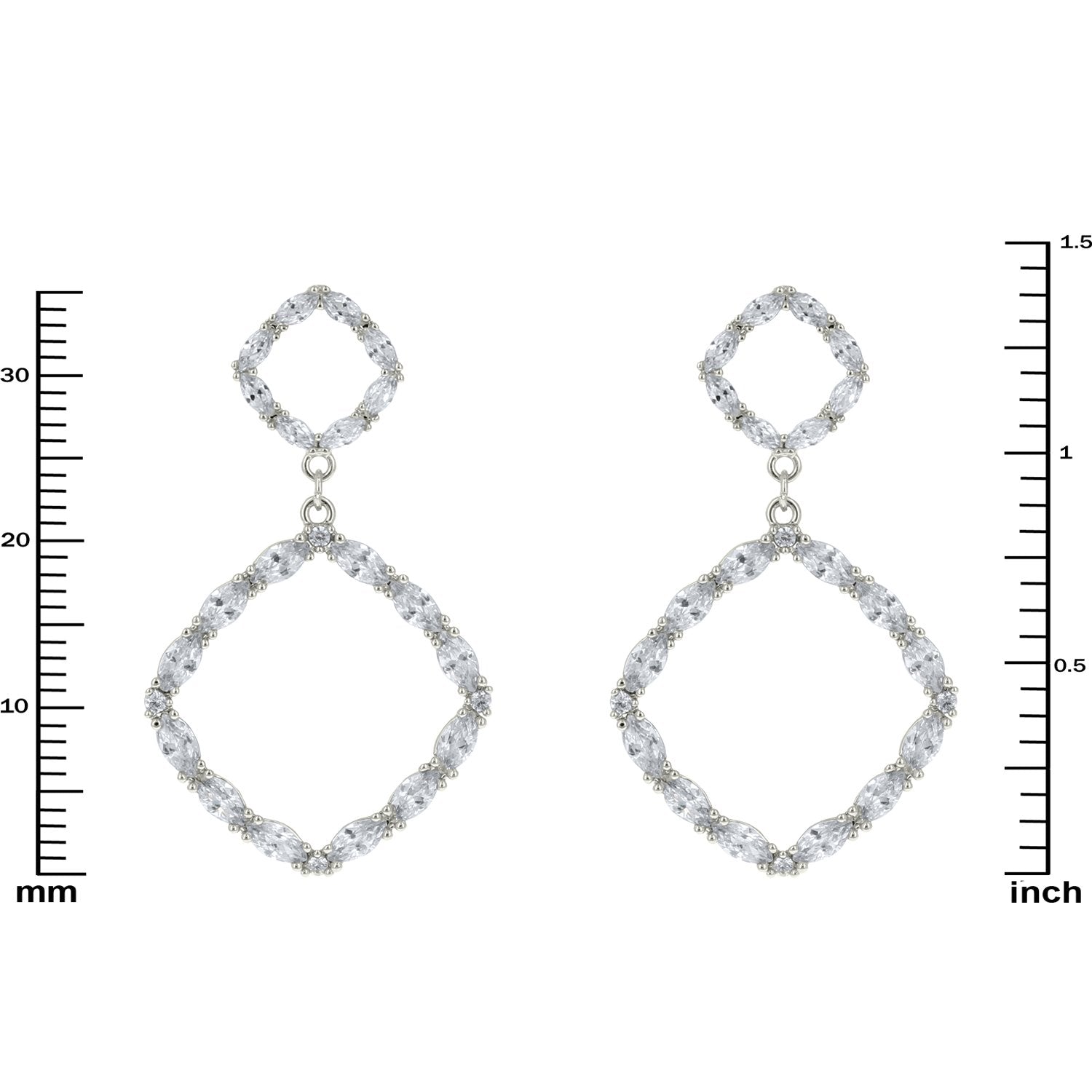 Shea Marquise CZ Cushion Dangle Earrings - Beloved Sparkles