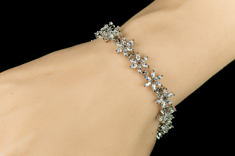 Monroe Marquise Flower Bracelet - 7.5 INCH