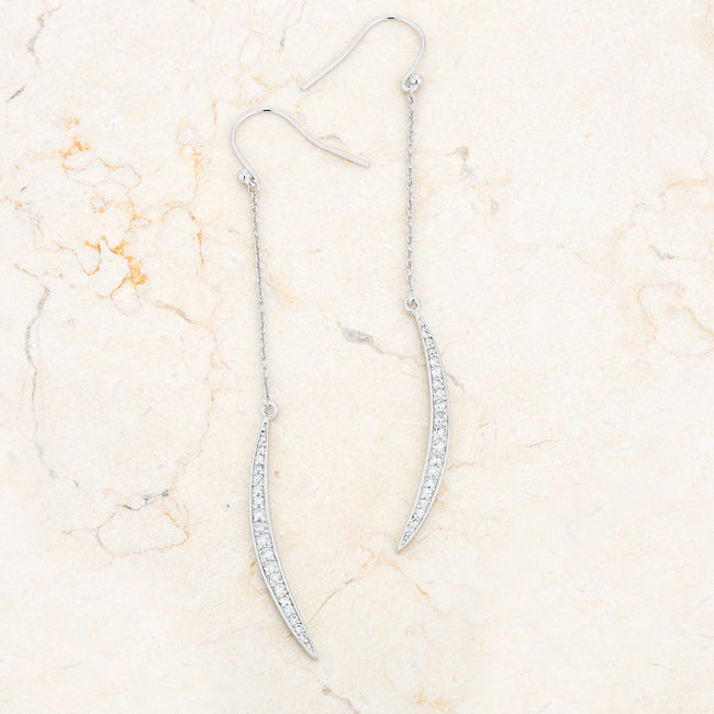 Luna Delicate Moon Drop Earrings