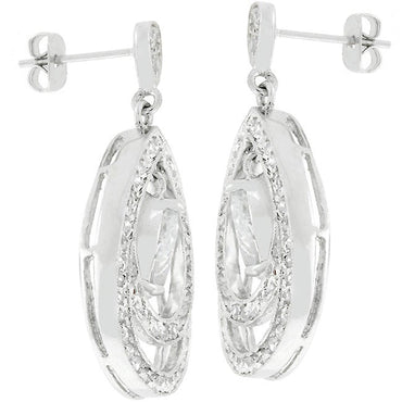 Milan Double Teardrop Dangle Earrings | 3.5ct