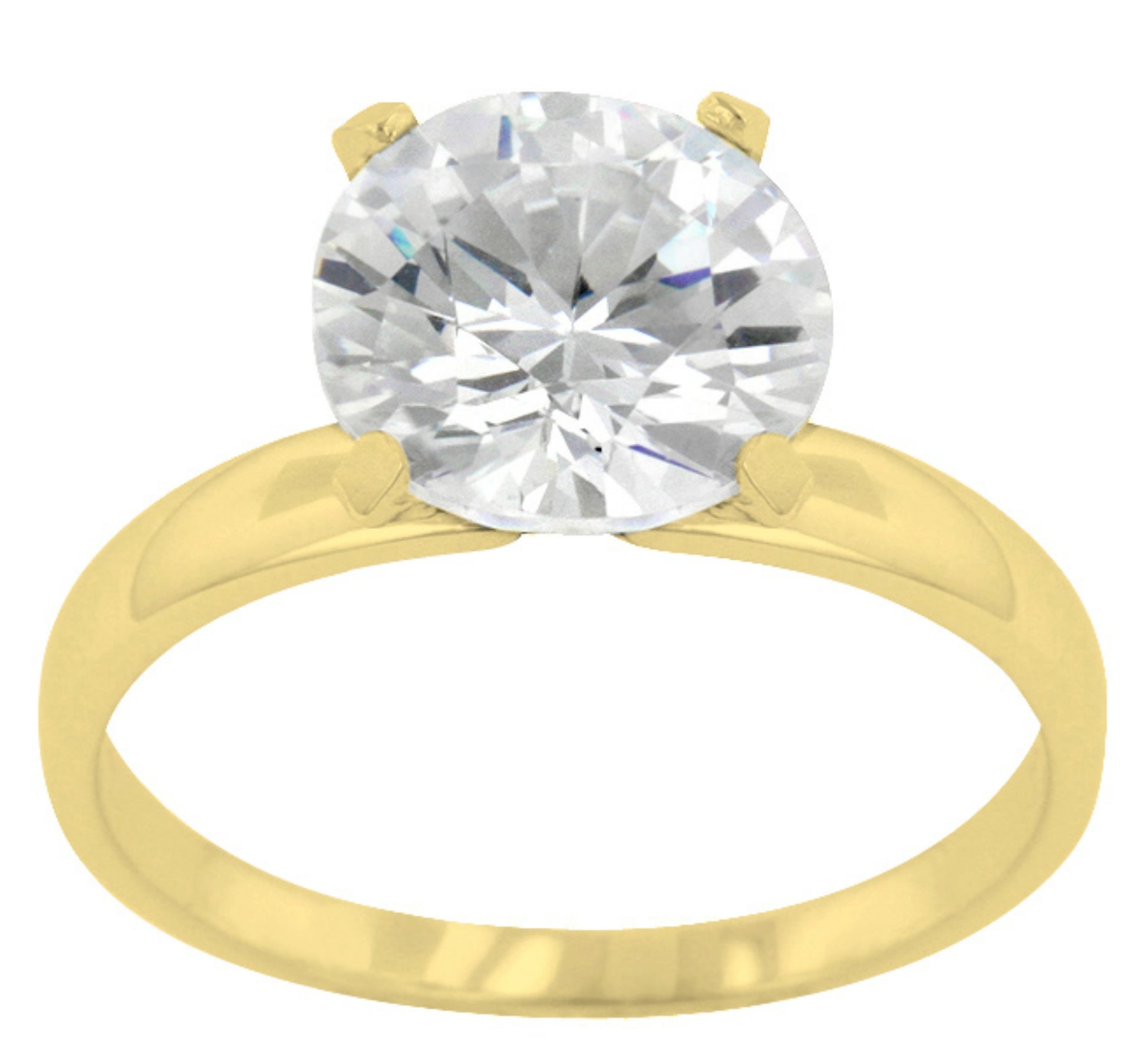 Odelia Timeless 10mm Round Solitaire Engagement Ring | 3.5ct | Sterling Silver - Beloved Sparkles