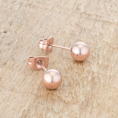 Tina Sterling Silver Spere Stud Earrings | 6mm-8mm