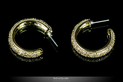 Nuria 24mm Pave Small Hoop Earrings | 2ct