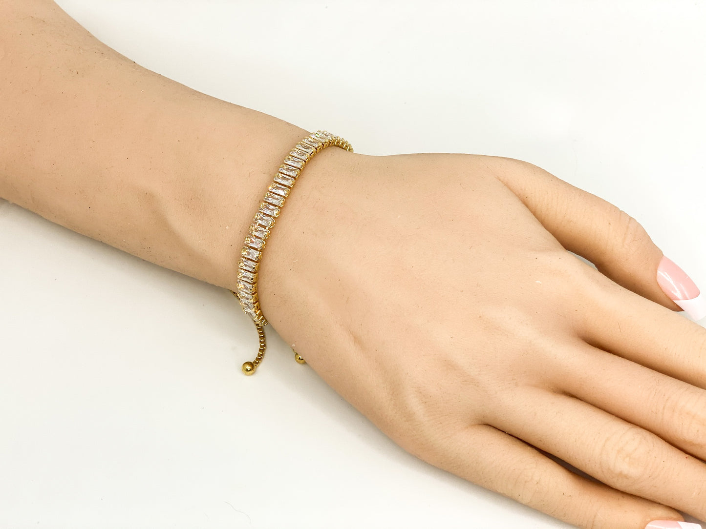 Ferra 5mm Radiant CZ Silver Tennis Bolo Bracelet
