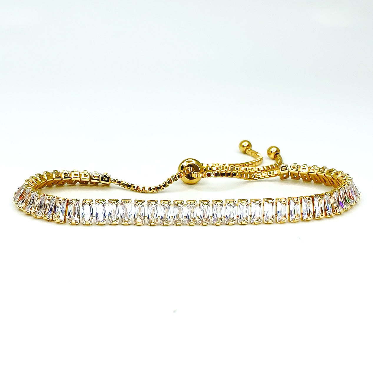 Ferra 5mm Radiant CZ Silver Tennis Bolo Bracelet