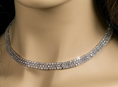 Emily Cluster Tennis Necklace Set | 47ct