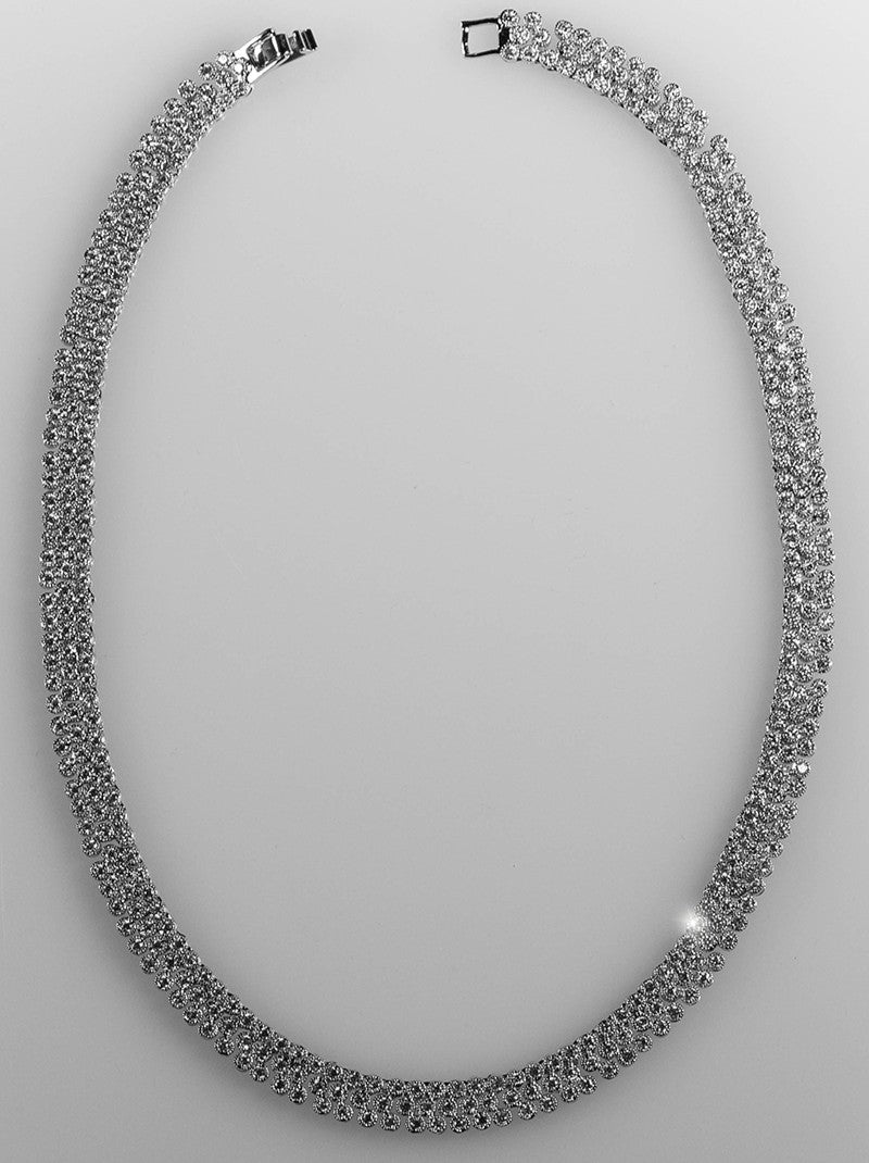 Emily Cluster Tennis Necklace Set | 47ct