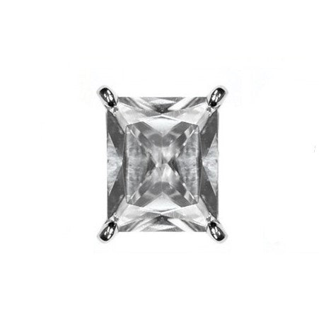 Beatrice Radiant Cut CZ Stud Earrings | 10mm-12mm