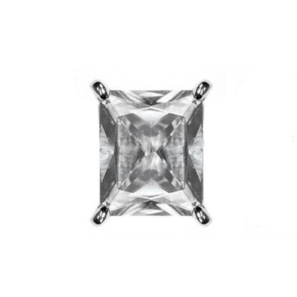 Beatrice Radiant Cut CZ Stud Earrings | 10mm-12mm