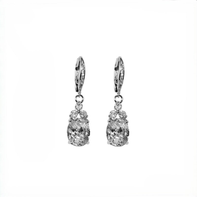 Amanda Oval Drop Dangle Earrings | 2.5ct - Beloved Sparkles