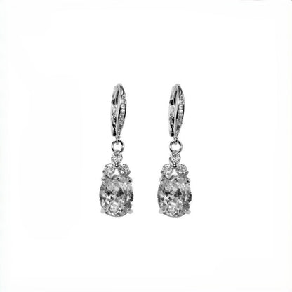 Amanda Oval Drop Dangle Earrings | 2.5ct - Beloved Sparkles