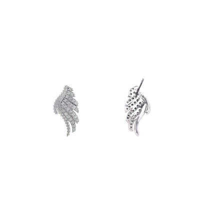 Angie Clear CZ Angel Wing Stud Earrings