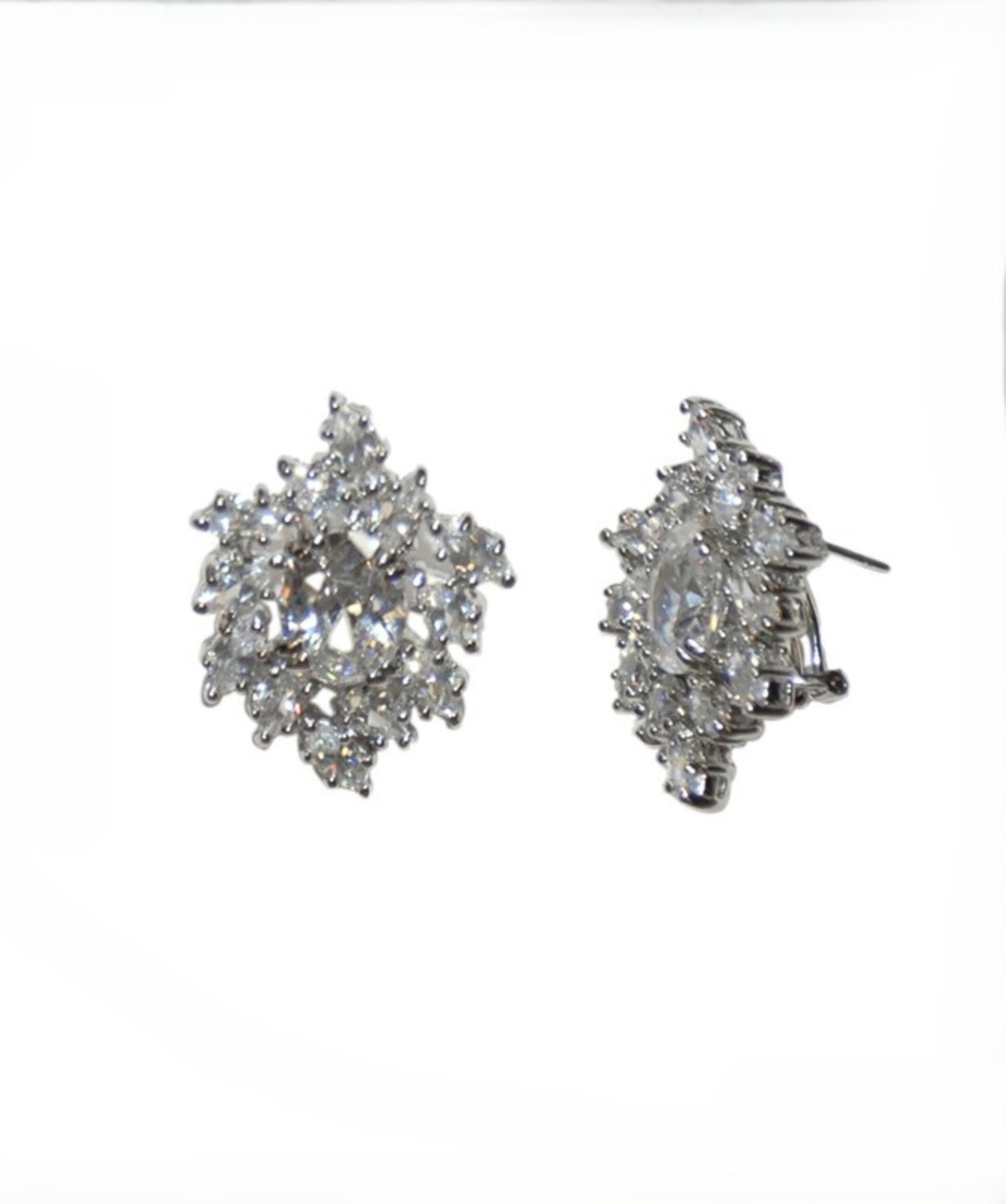 Cailin Vintage CZ Cluster Earrings